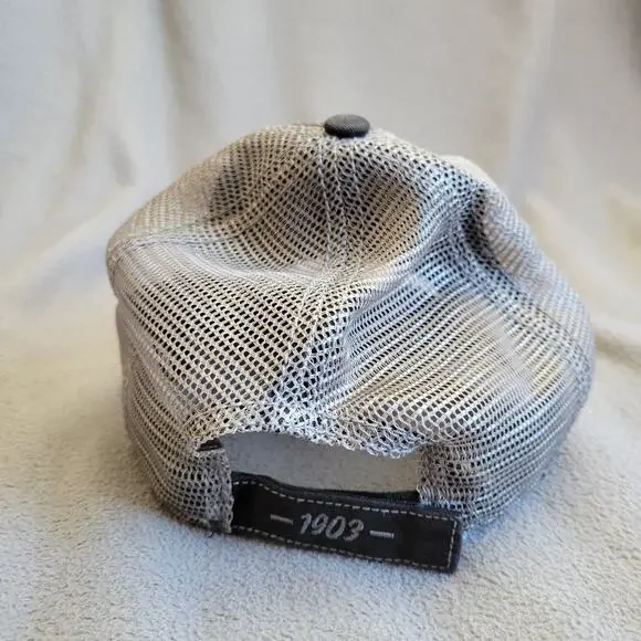 HARLEY DAVIDSON Hat Cap Trucker Gray Adjustable Hook-and-Loop Breathable Logo - Picture 3 of 8